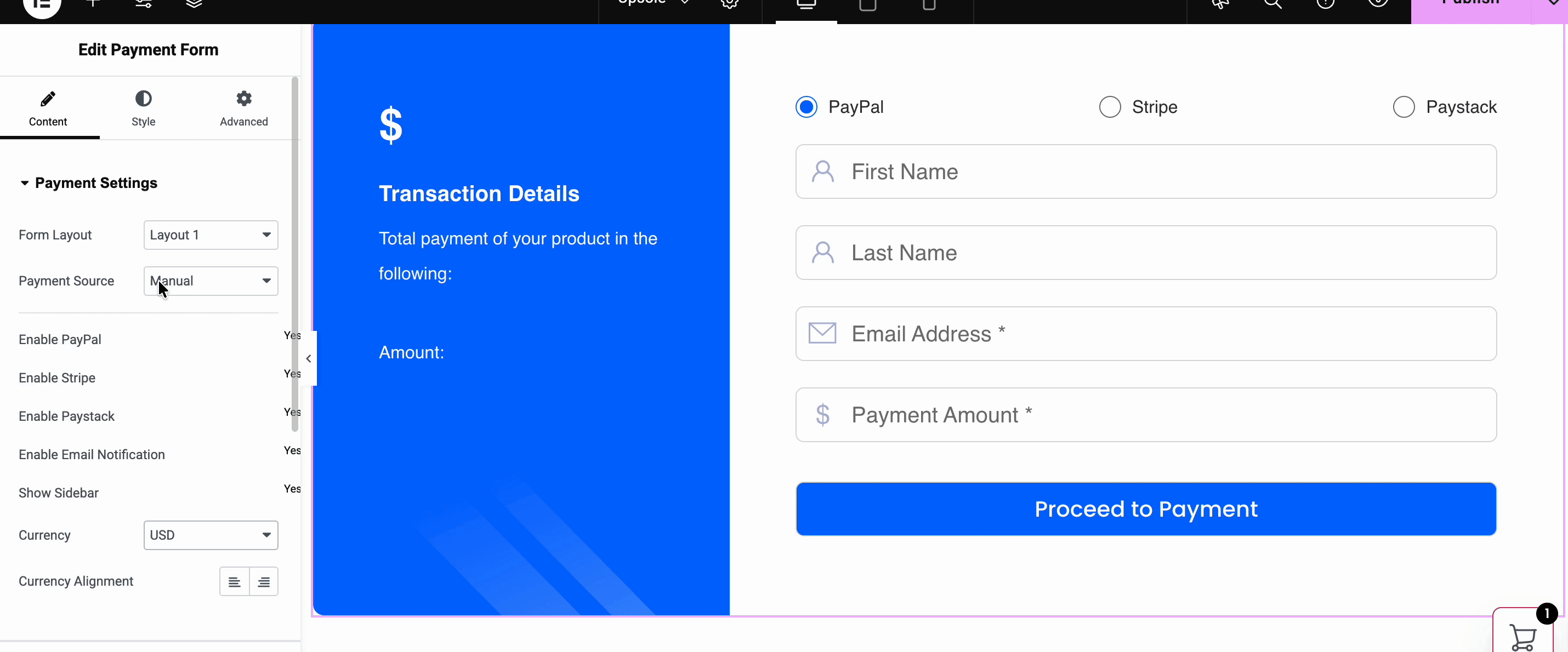Better Payment Form for FluentCart Product Payment