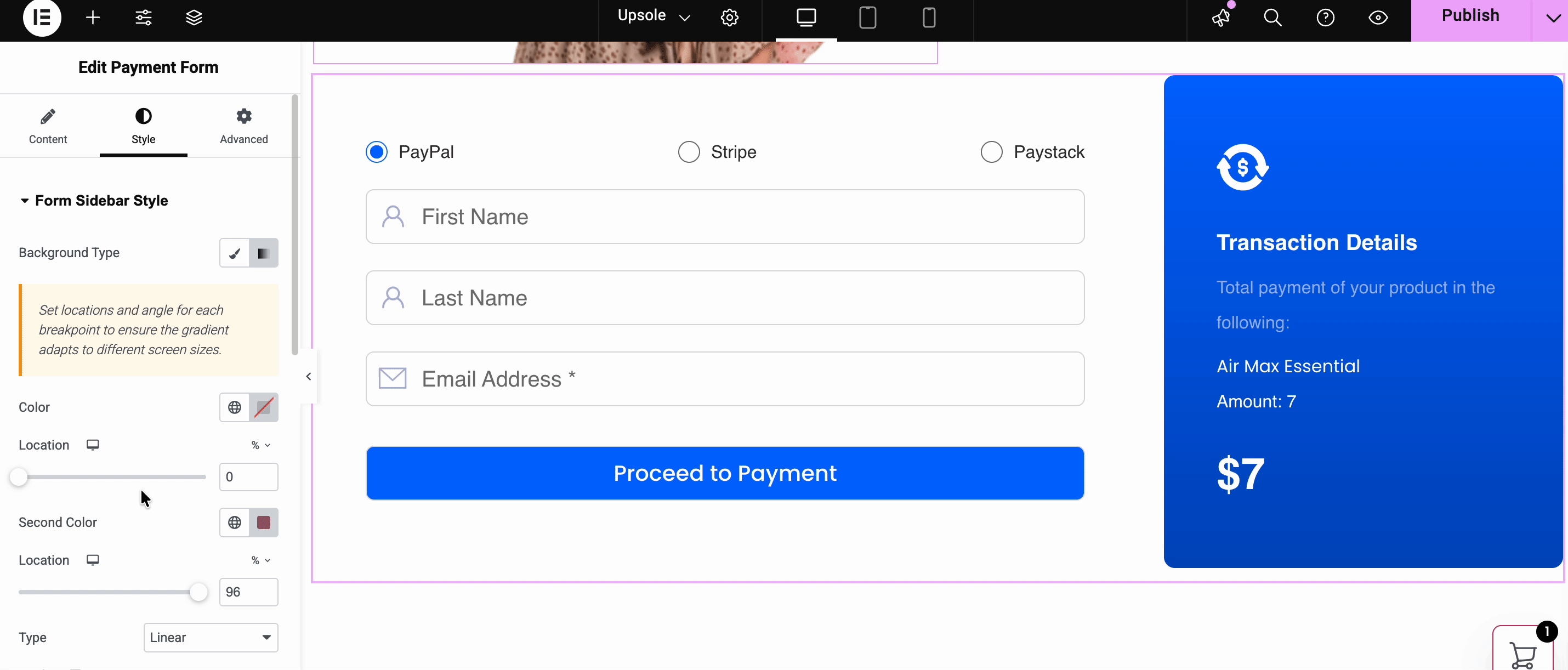 Better Payment Form for FluentCart Product Payment