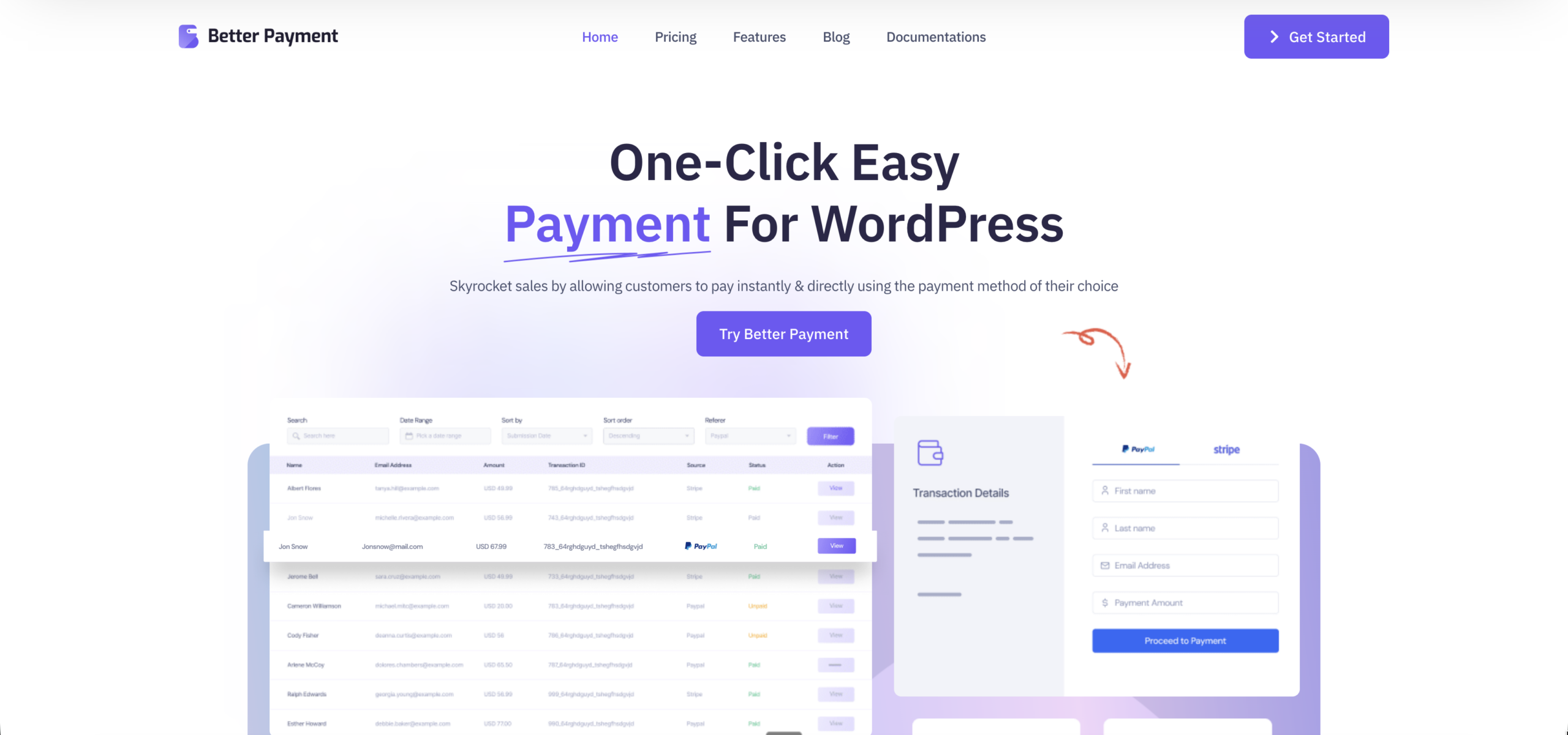 better payment - easy payment for wordpress