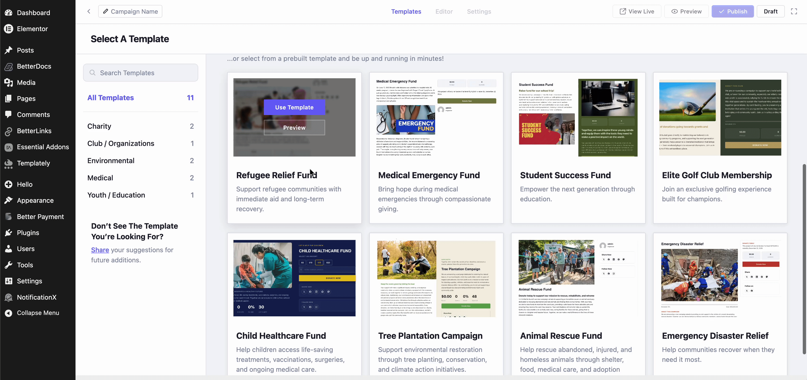getcampaign template preview
