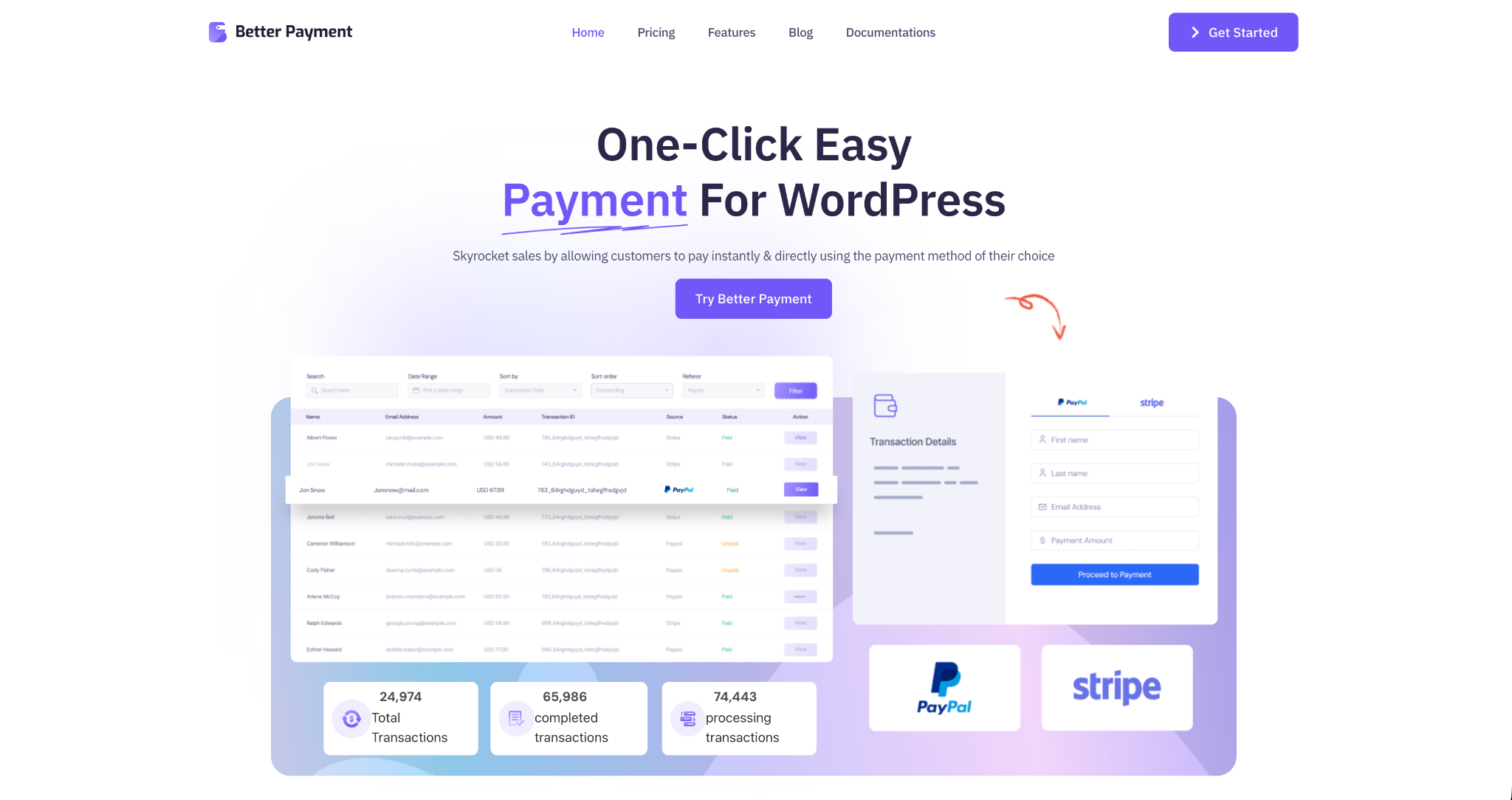Better Payment: 1-click payment solution for WordPress