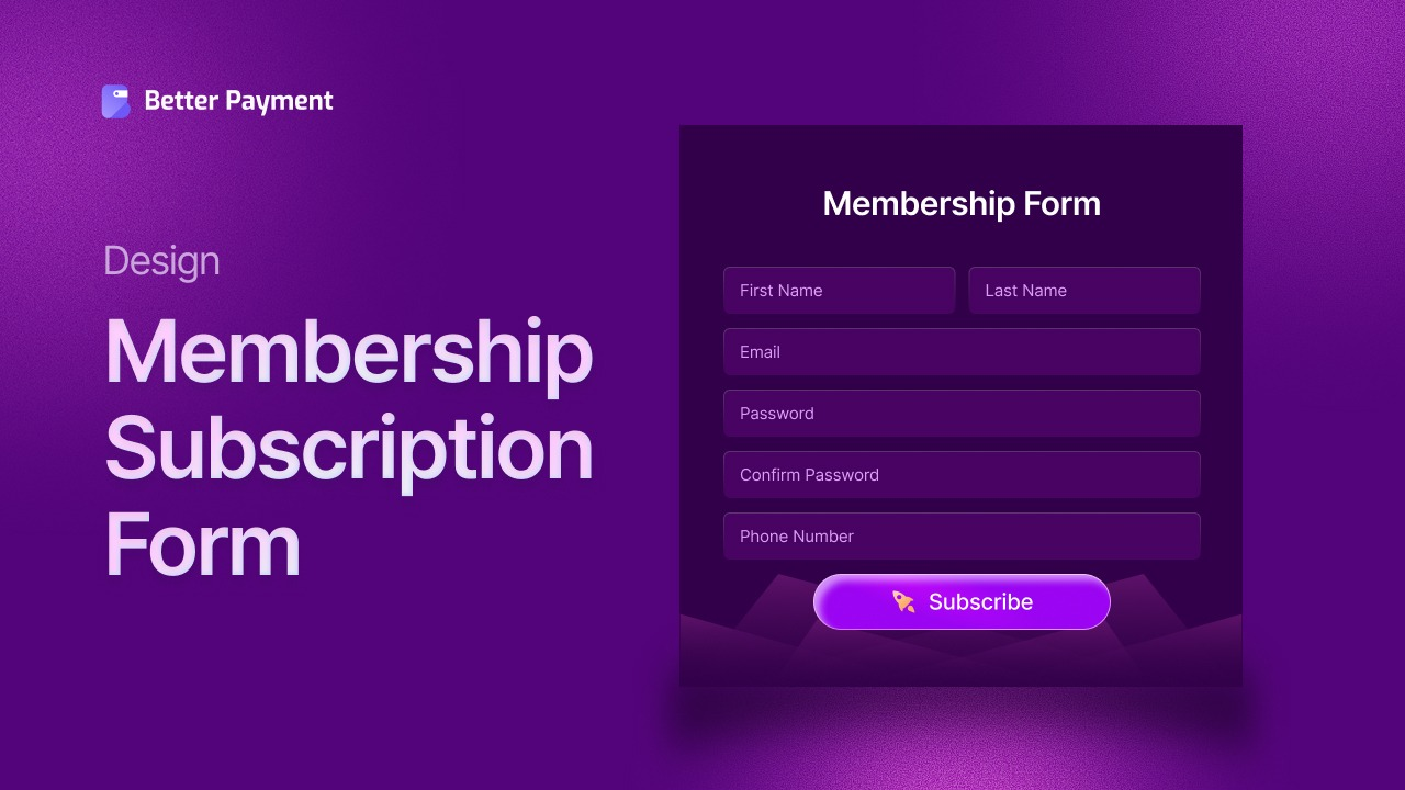 membership subscription form