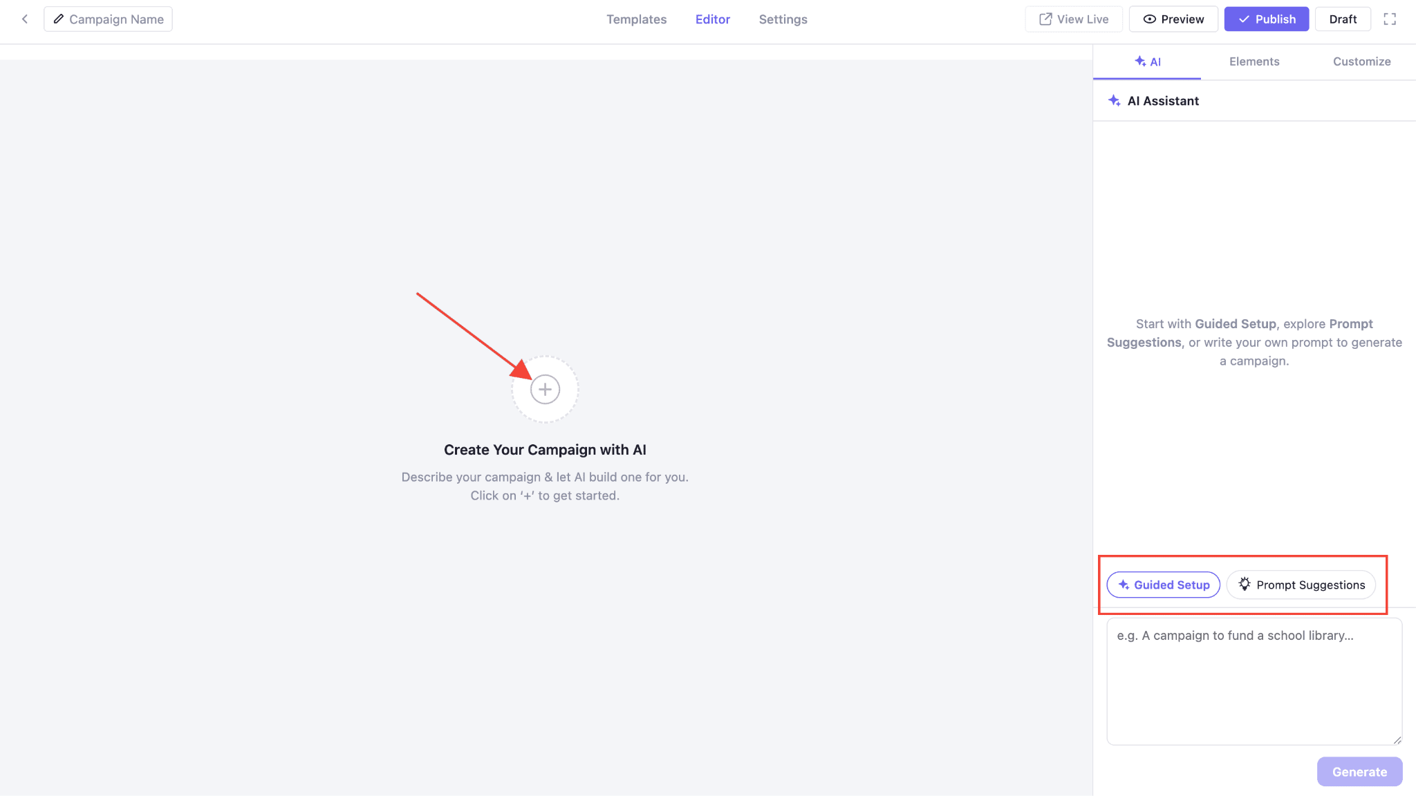 Create a New Campaign with AI