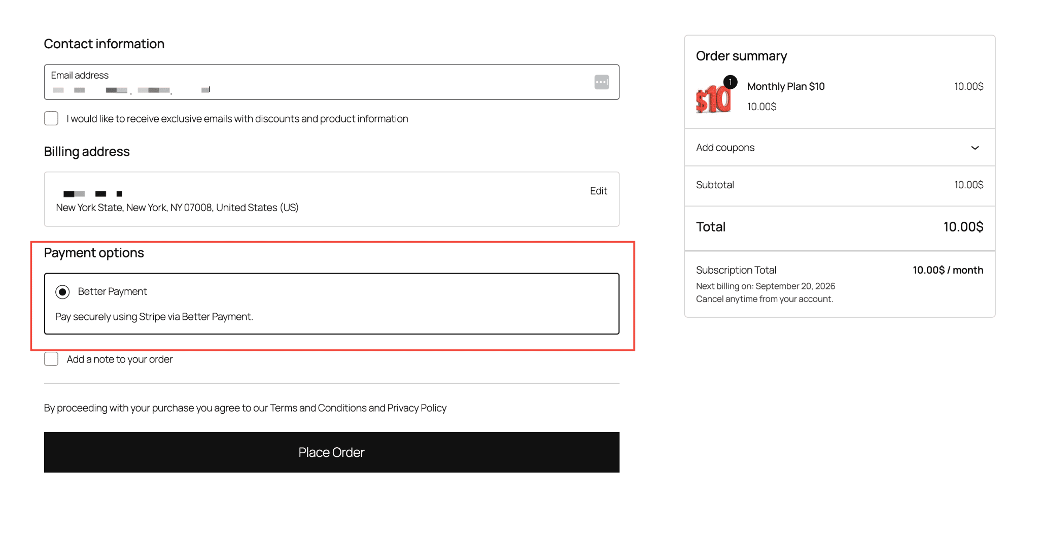 collect WooCommerce product subscription